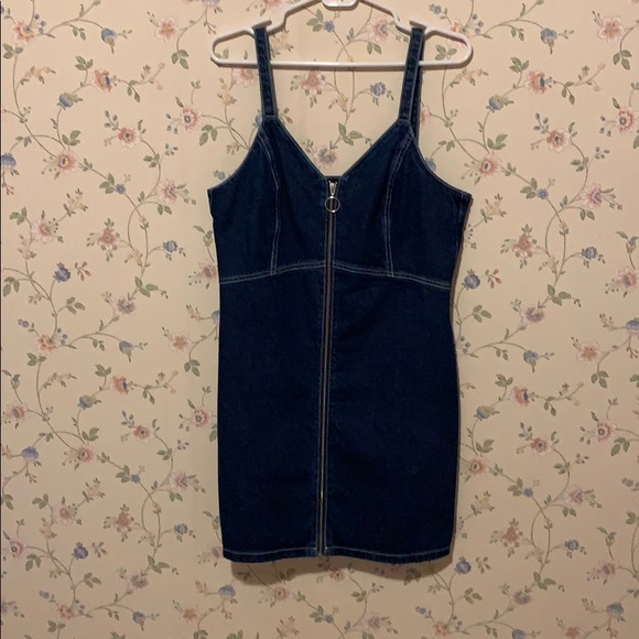 Jean Zip Down Dress - Picture 1 of 4